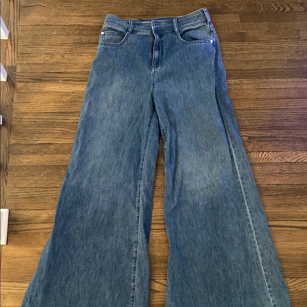 Wide-Leg Denim Jeans